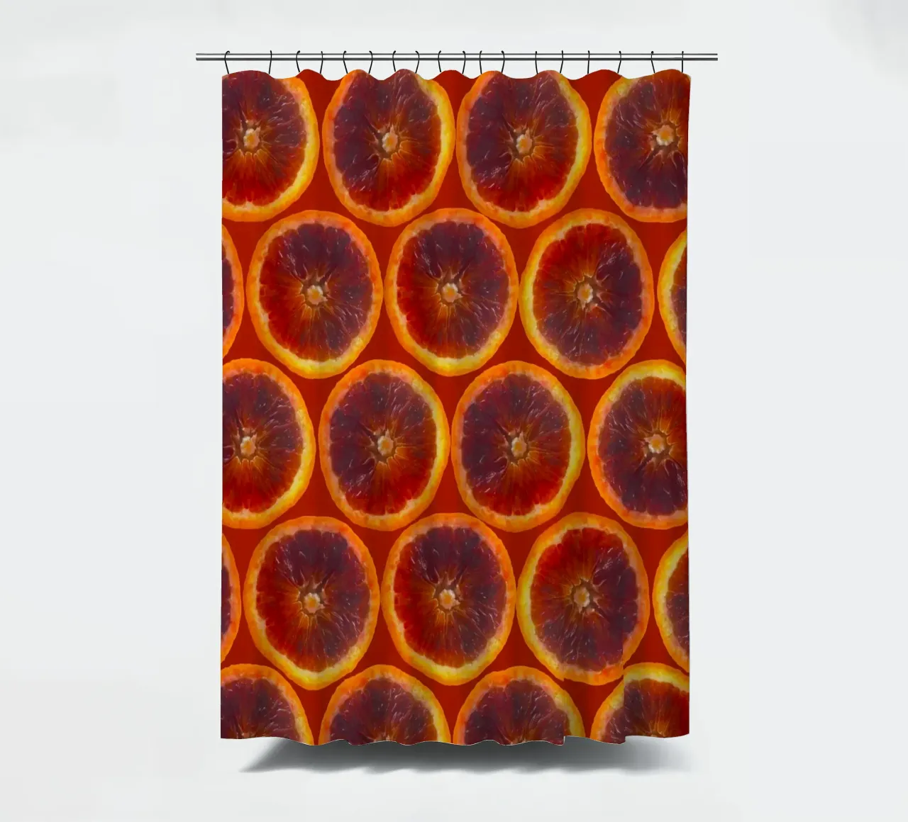 Griglia arancio sangue tenda da doccia da StillVibe Home