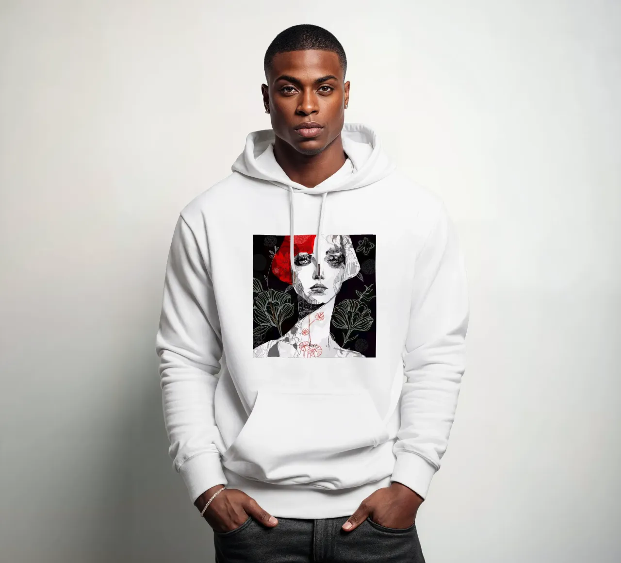 red bobcut felpa con cappuccio da Giulio Iurissevich