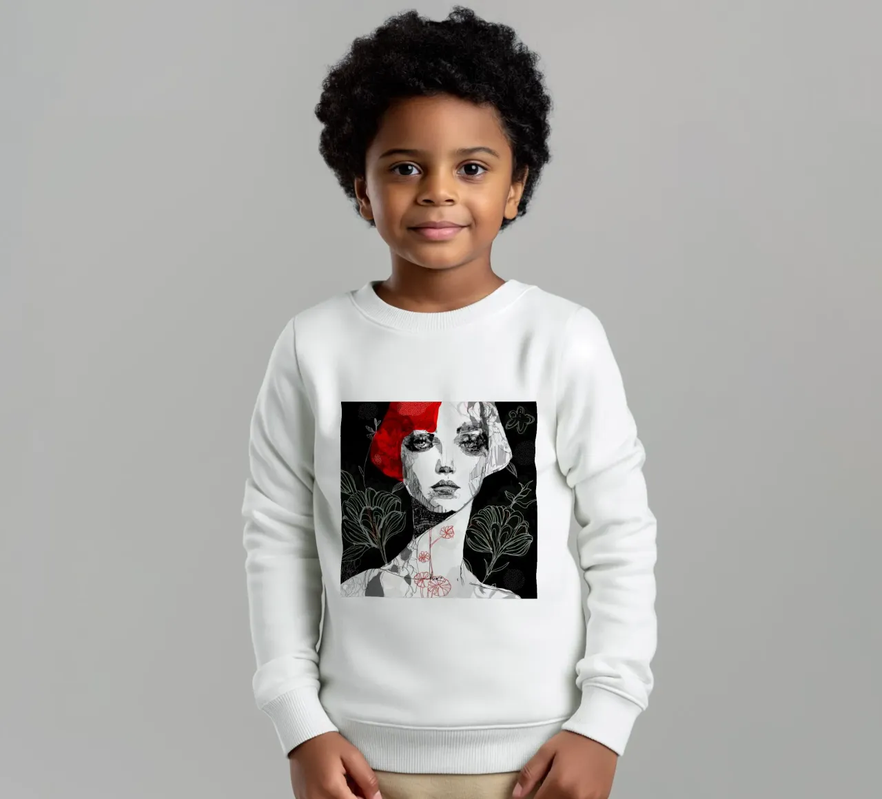 red bobcut felpa bambino da Giulio Iurissevich