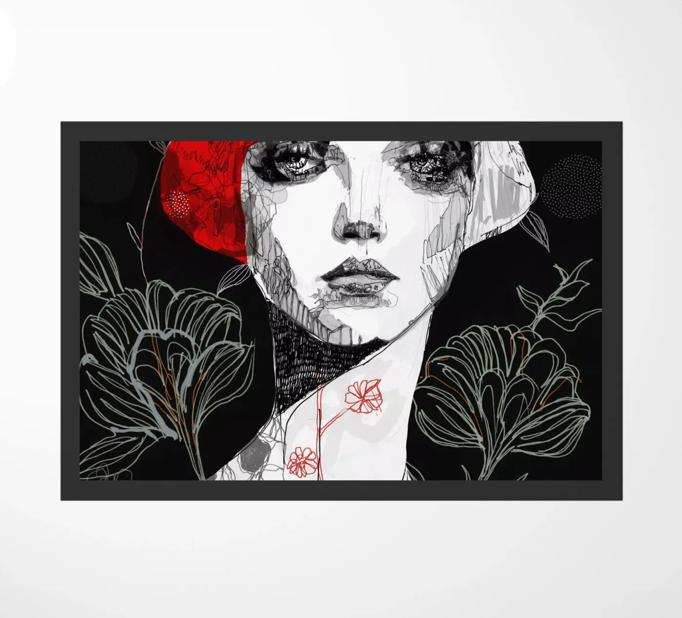 red bobcut doormat by Giulio Iurissevich