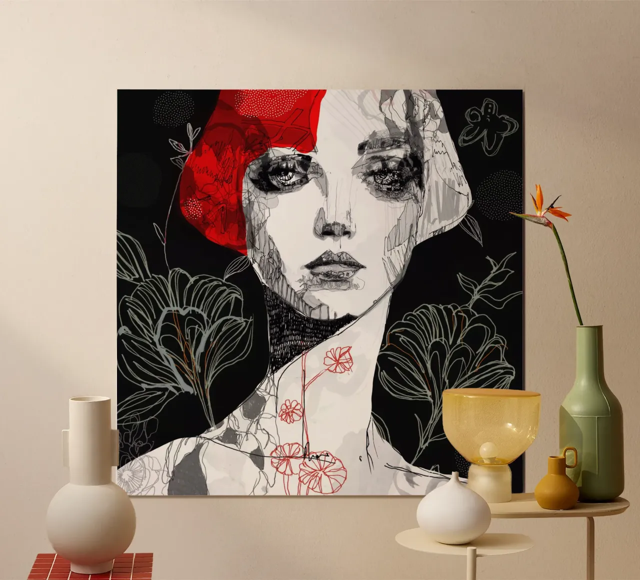 red bobcut poster da Giulio Iurissevich