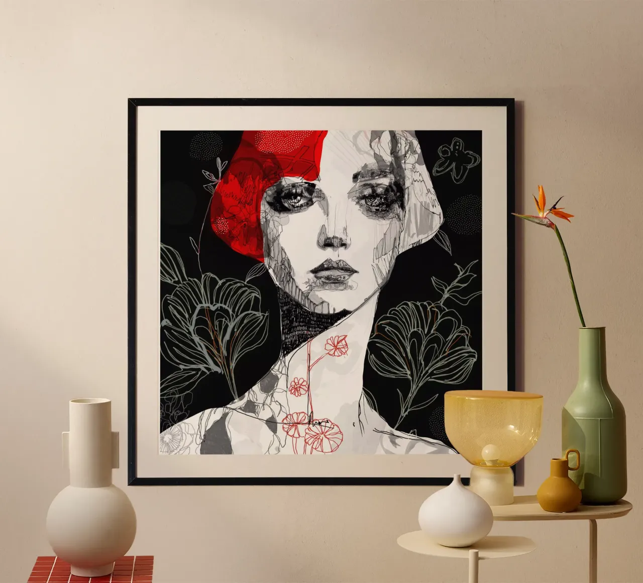 red bobcut poster da Giulio Iurissevich