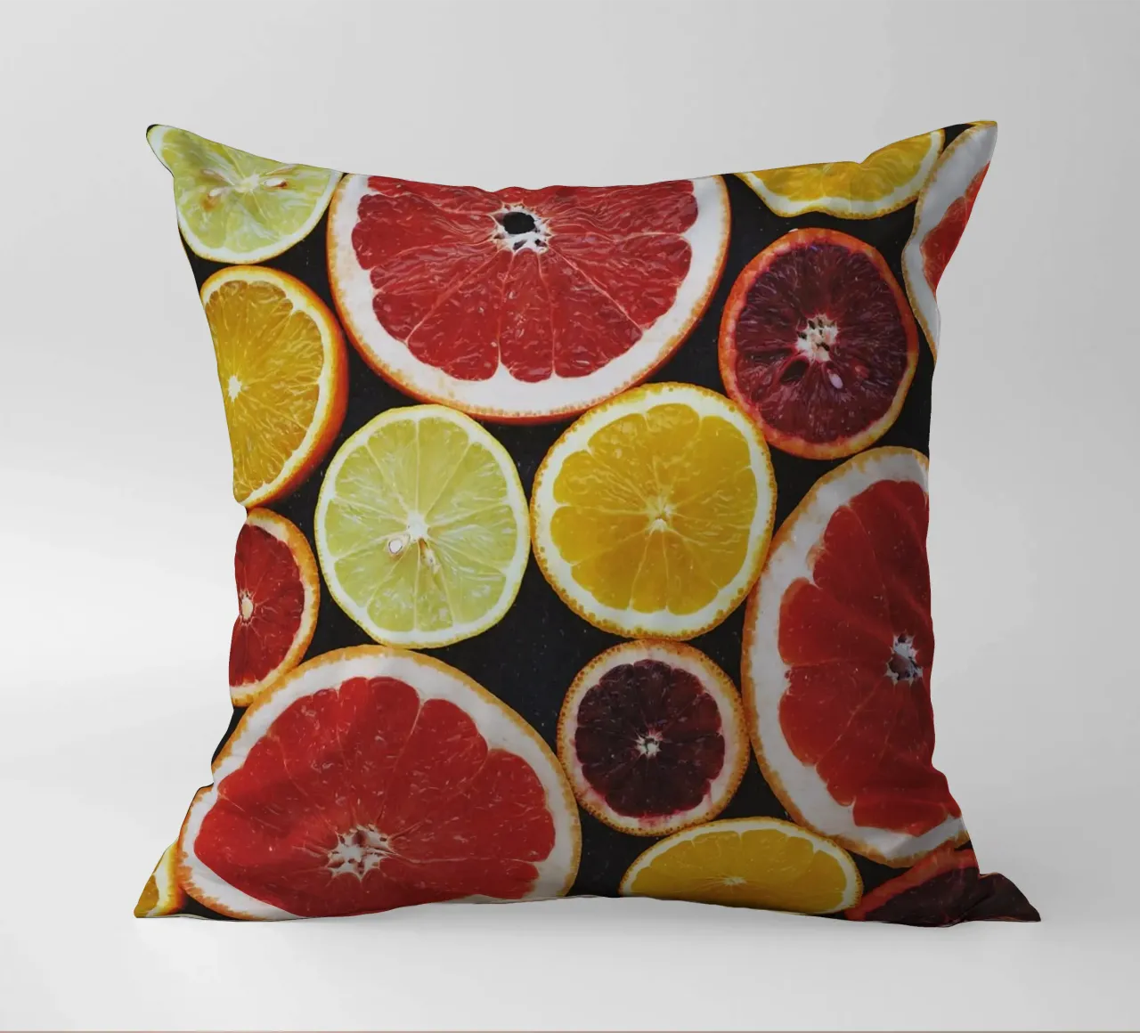 Citrus Contrast decorative cushion by StillVibe Home