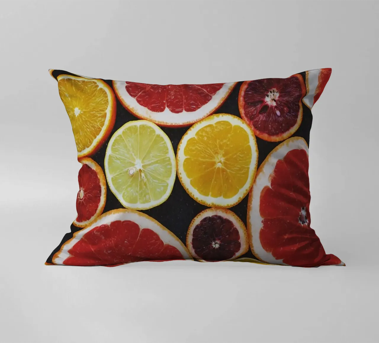 Citrus Contrast decorative cushion by StillVibe Home