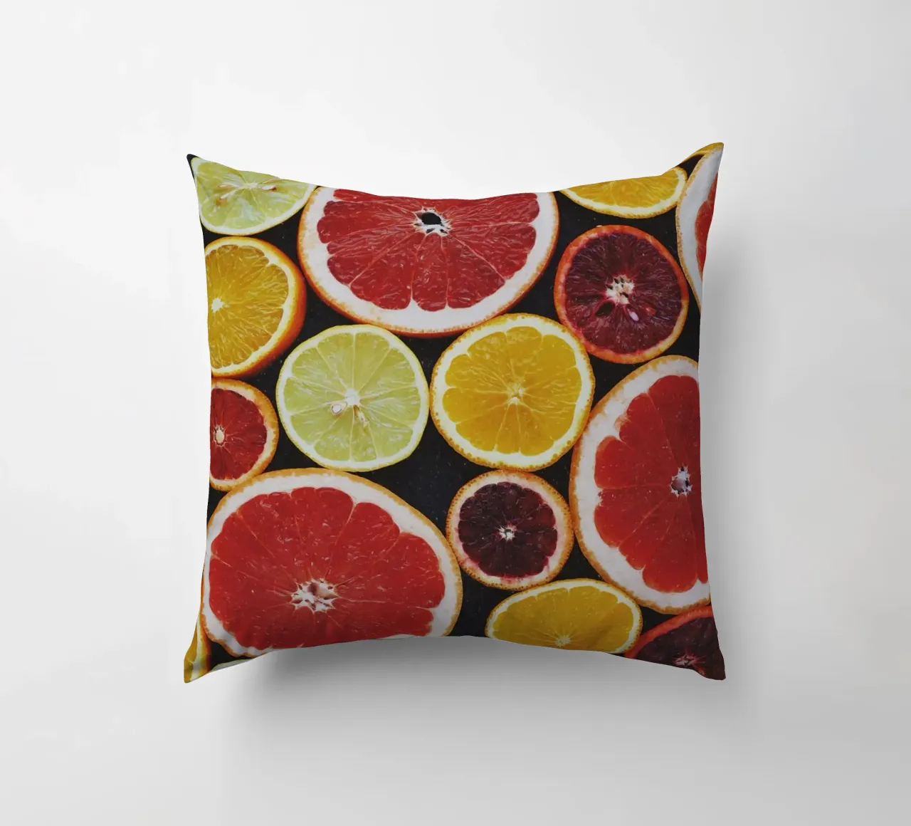Citrus Contrast decorative cushion by StillVibe Home