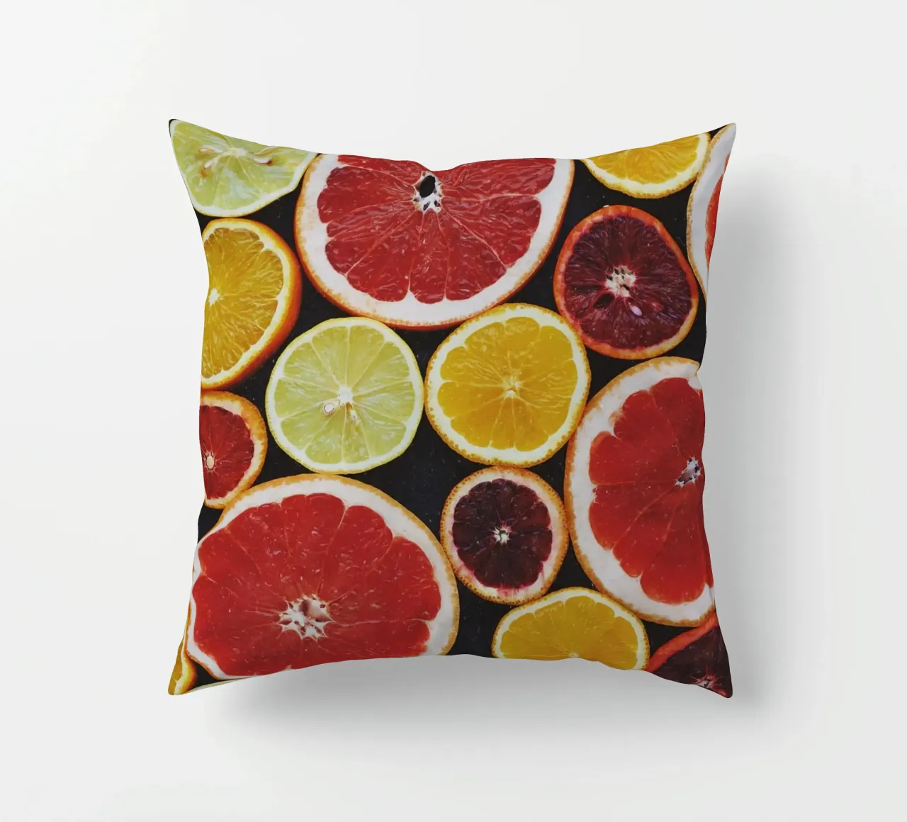 Citrus Contrast decorative cushion by StillVibe Home