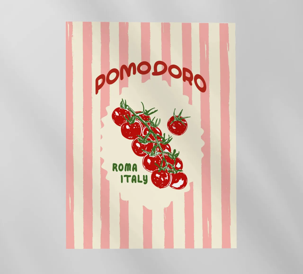 Pomodoro Tomatoes Retro Pink Stripes pellicola backlit da EDMPROJECT