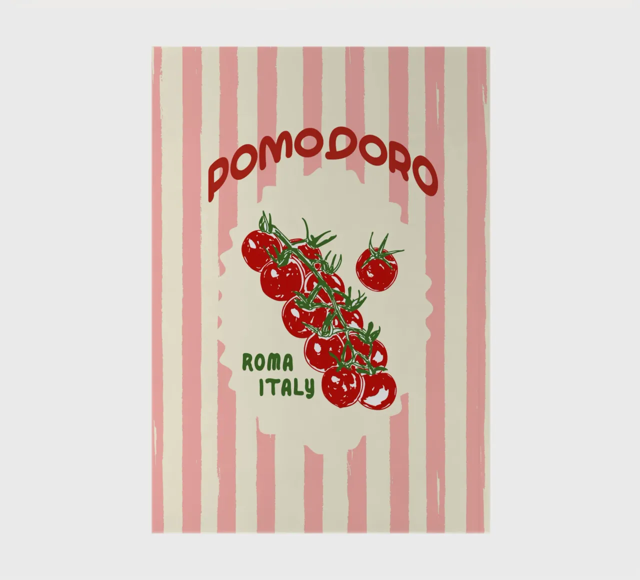 Pomodoro Tomatoes Retro Pink Stripes diario da EDMPROJECT