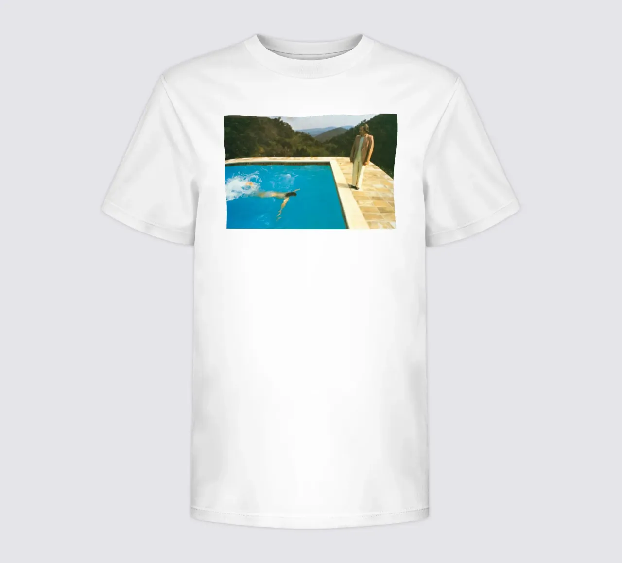 Ritratto in piscina con due figure t-shirt bambini da martina