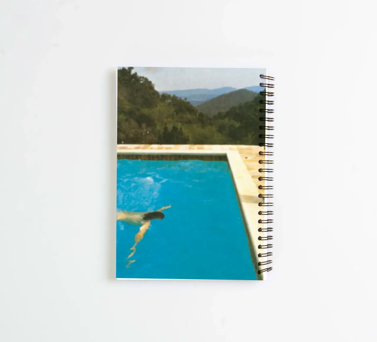 Portrait Pool with Two Figures spiral notebook by martina