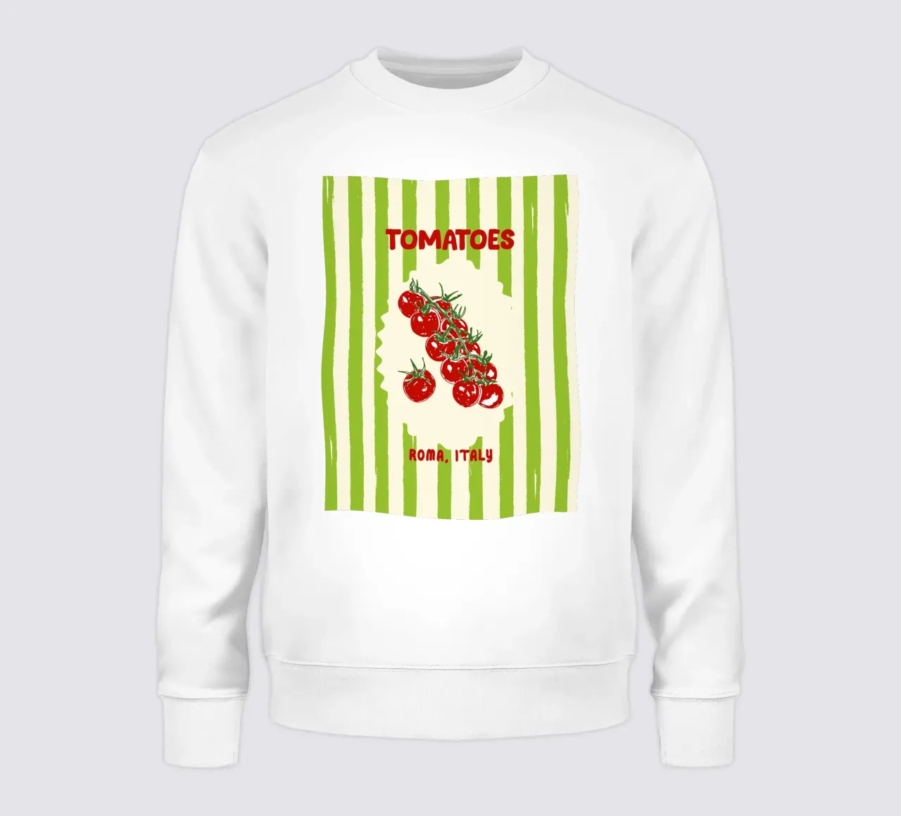 Tomates verdes a rayas retro sudadera de EDMPROJECT