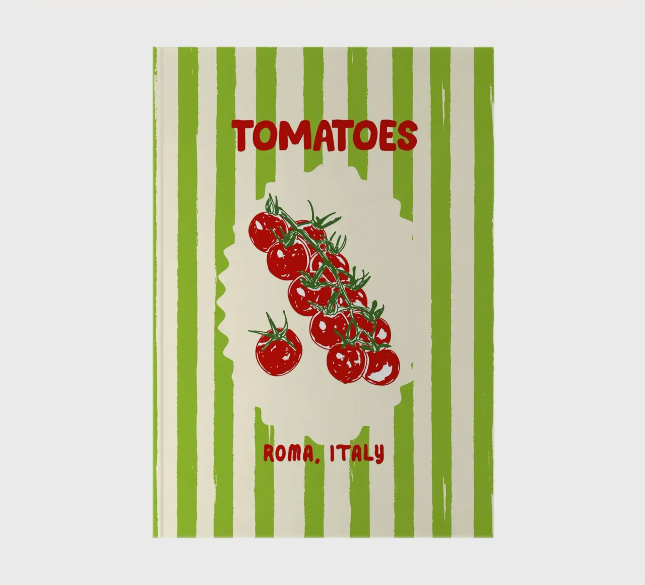 Tomates vertes à rayures rétro carnet de notes de EDMPROJECT