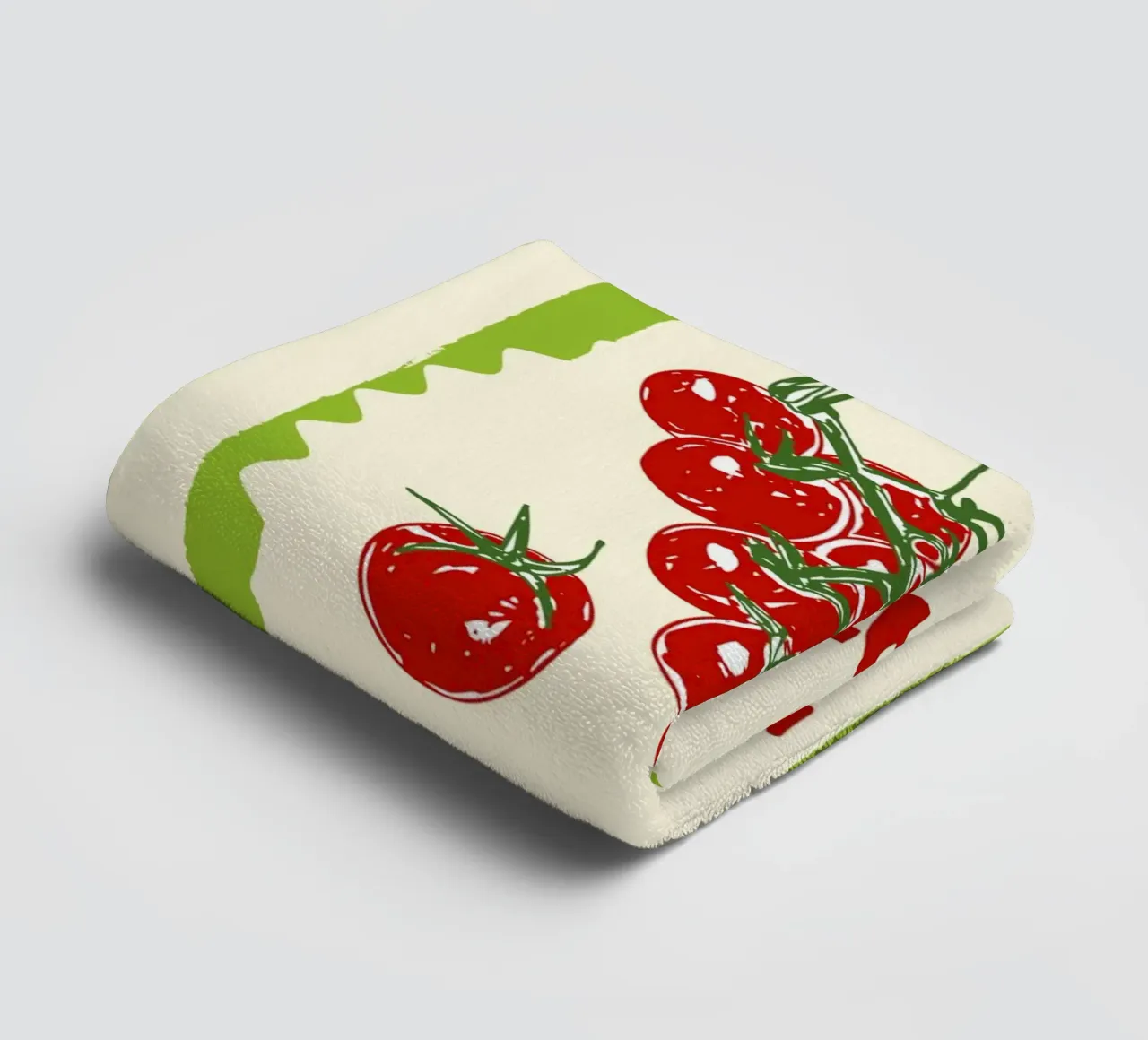 Tomates vertes à rayures rétro serviette de bain de EDMPROJECT