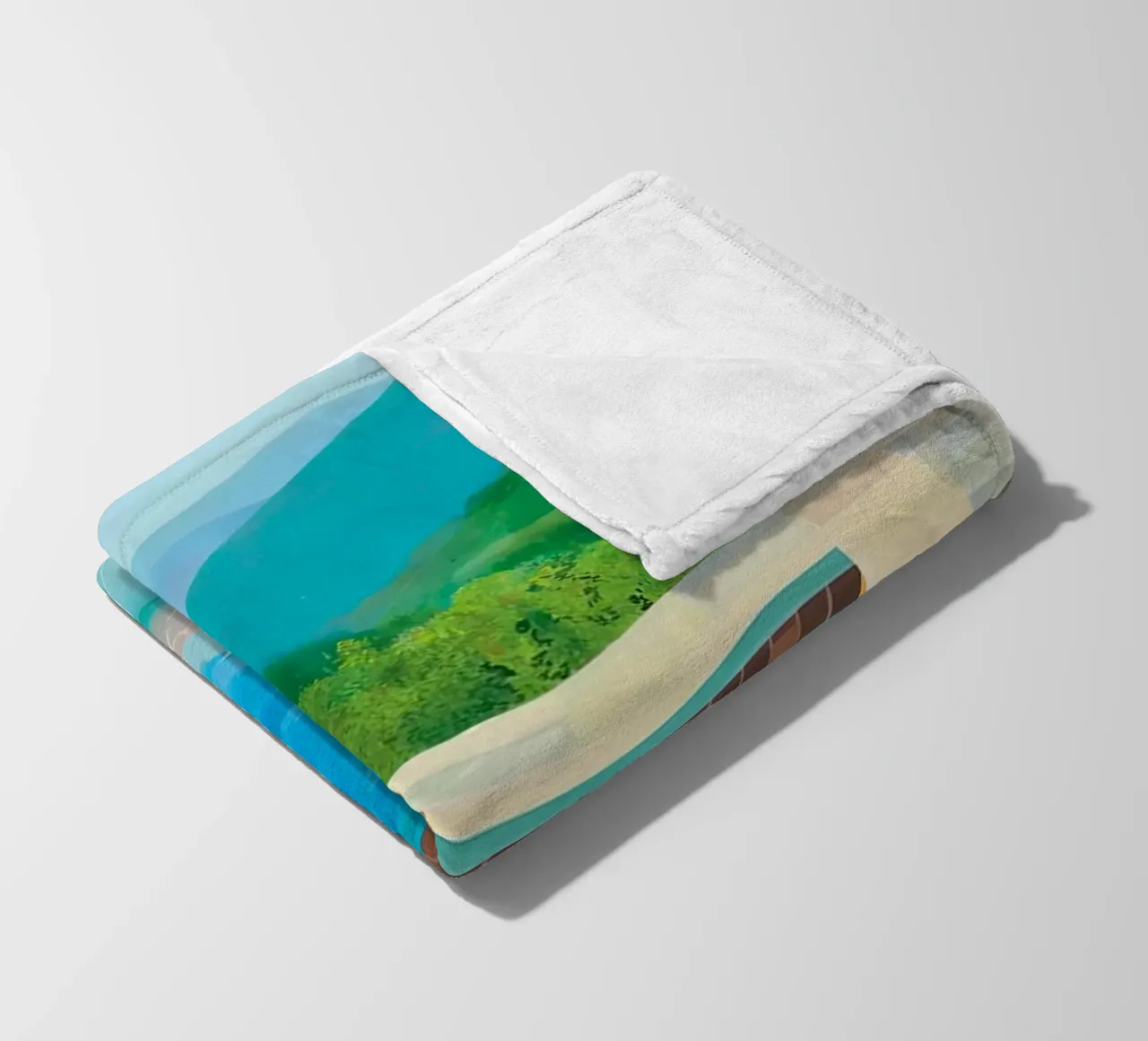piscina con due figure coperta in pile da martina