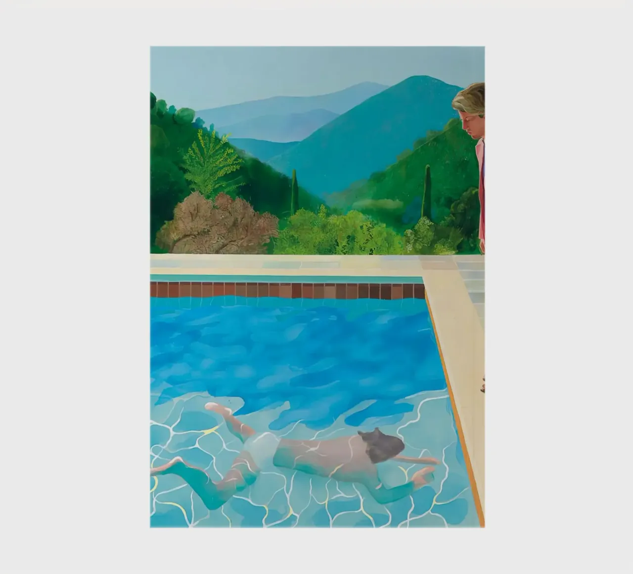 pool with two figures notebook by martina