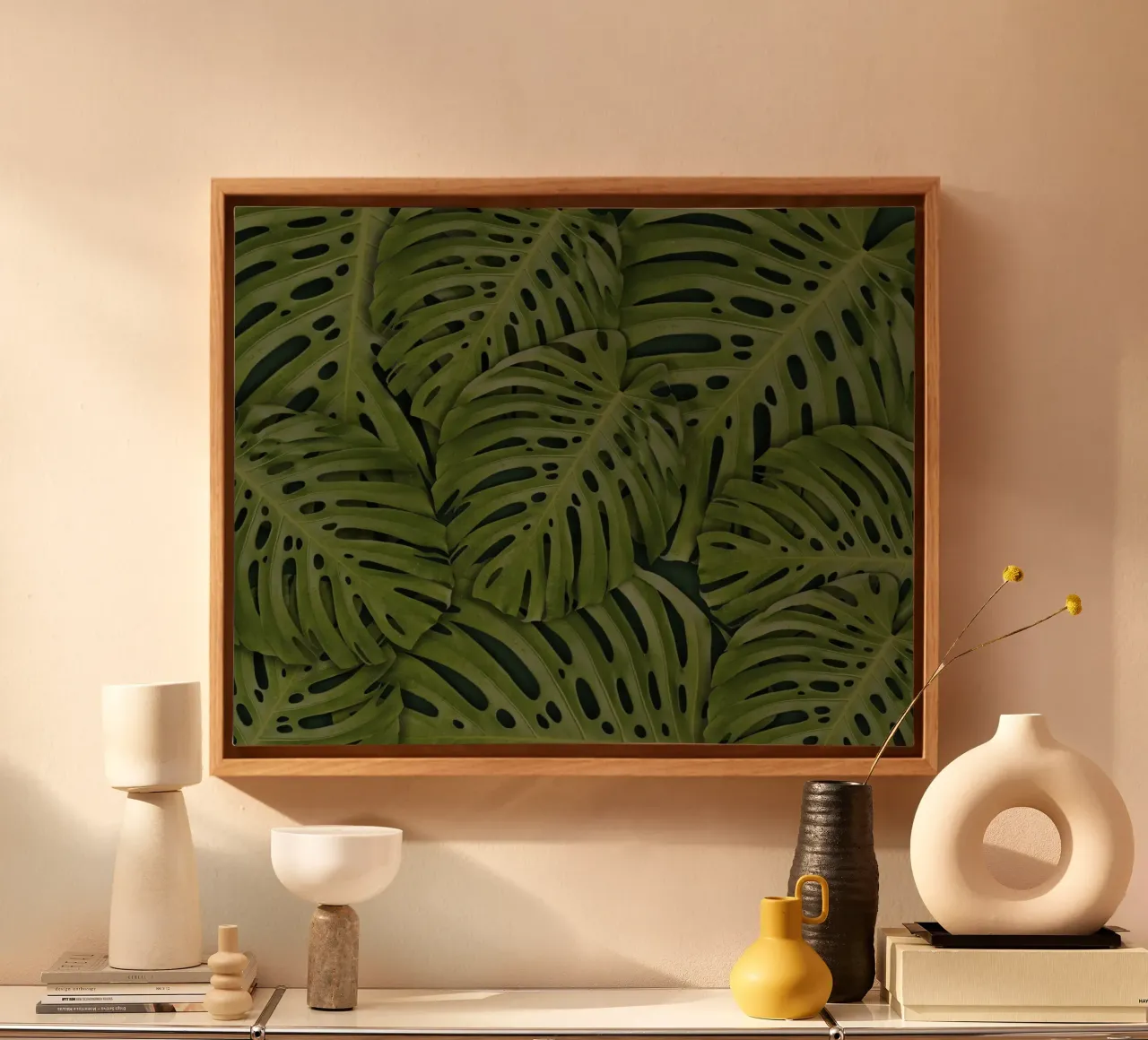 Jungle Pattern tela con Cornice a cassetta da StillVibe Home