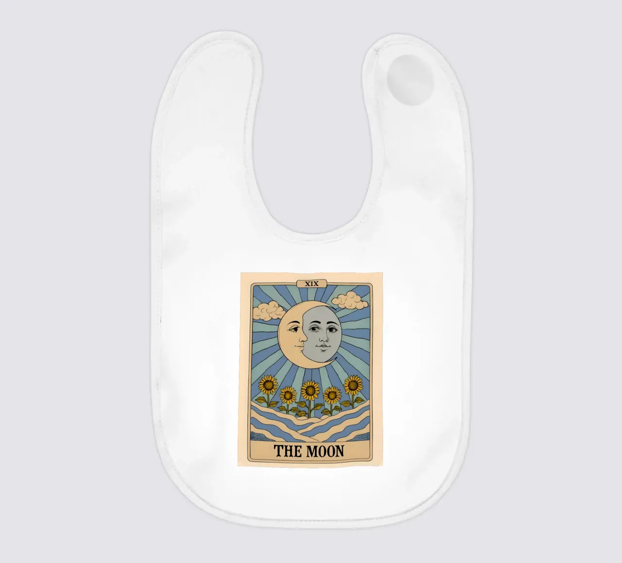 The Moon Tarot Card Illustration baby bib by 🥝 KIWI STORE