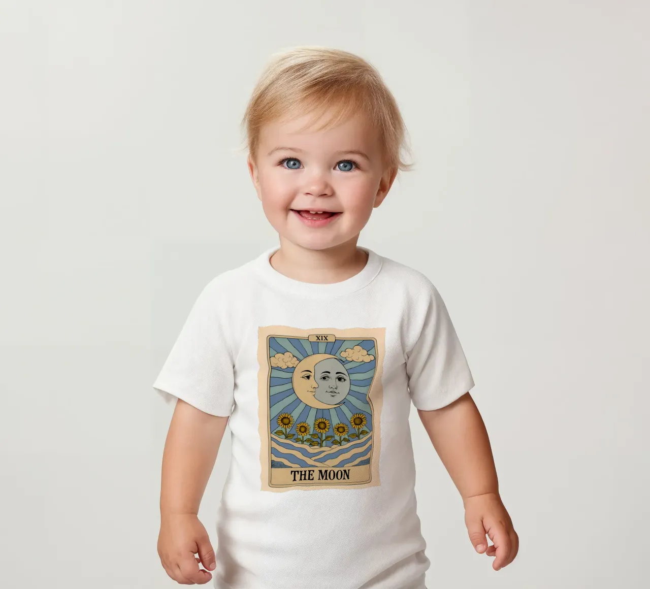 The Moon Tarot Card Illustration baby t-shirt by 🥝 KIWI STORE