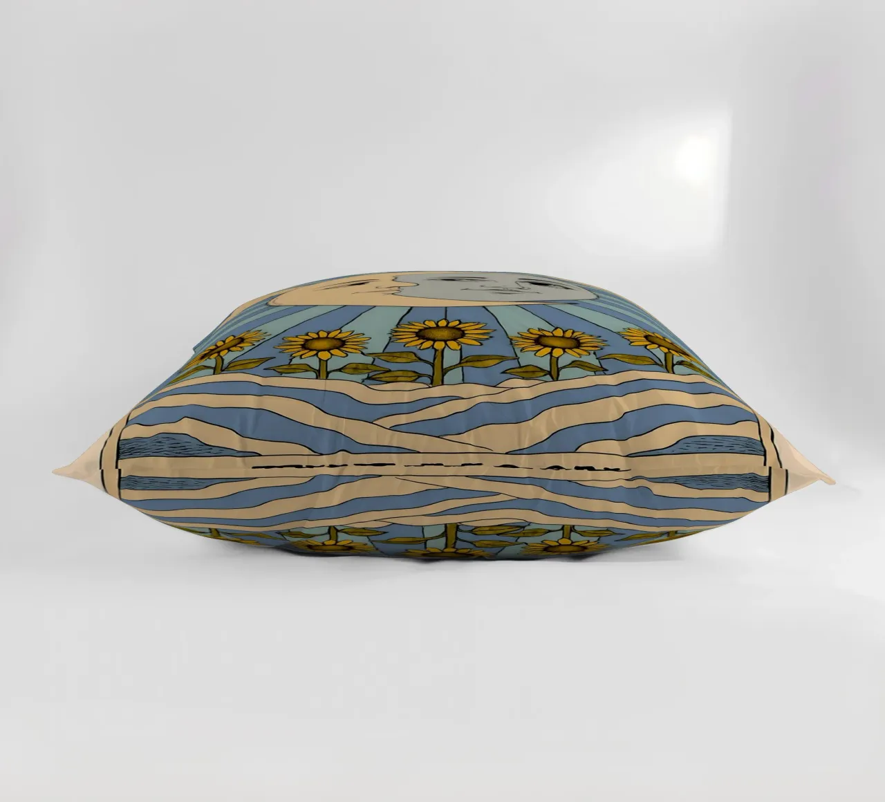 The Moon Tarot Card Illustration decorative cushion by 🥝 KIWI STORE