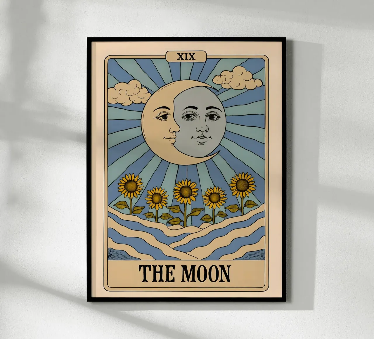 Der Mond Tarotkarte Illustration Poster von 🥝 KIWI STORE