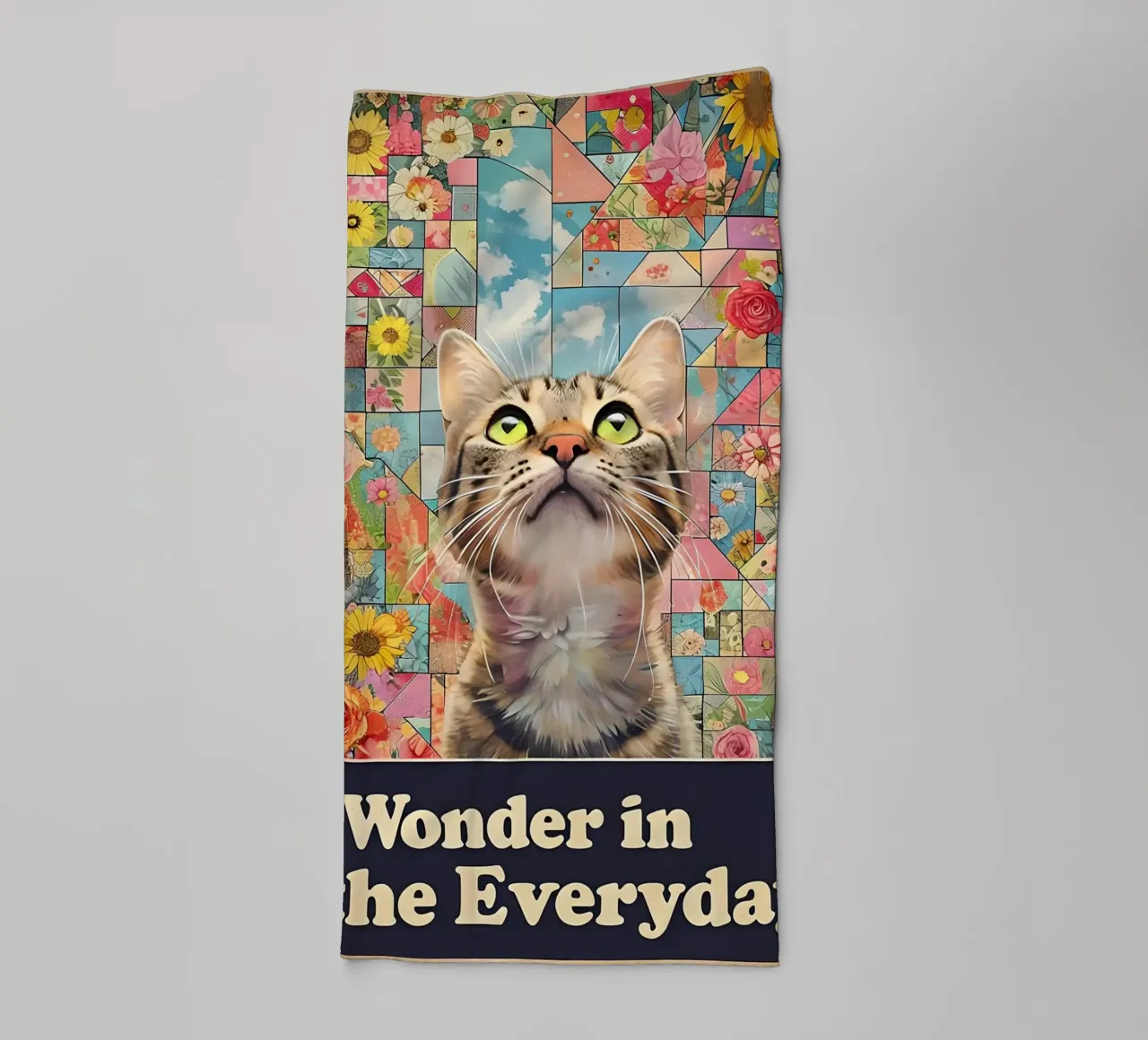 Wonder in the Everyday Cat Art towel by 🥝 KIWI STORE