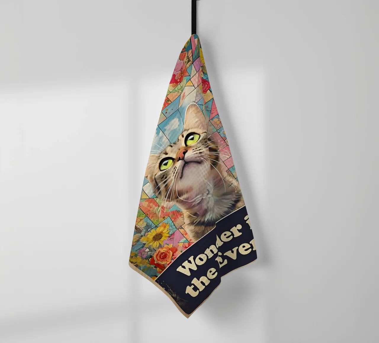 Wunder in der alltäglichen Katzenkunst Geschirrtuch von 🥝 KIWI STORE