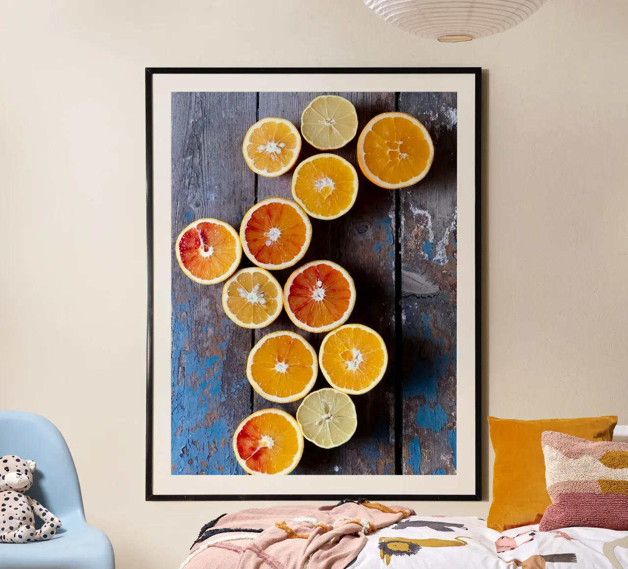 Tavola rustica per agrumi poster con telaio in alluminio da StillVibe Home