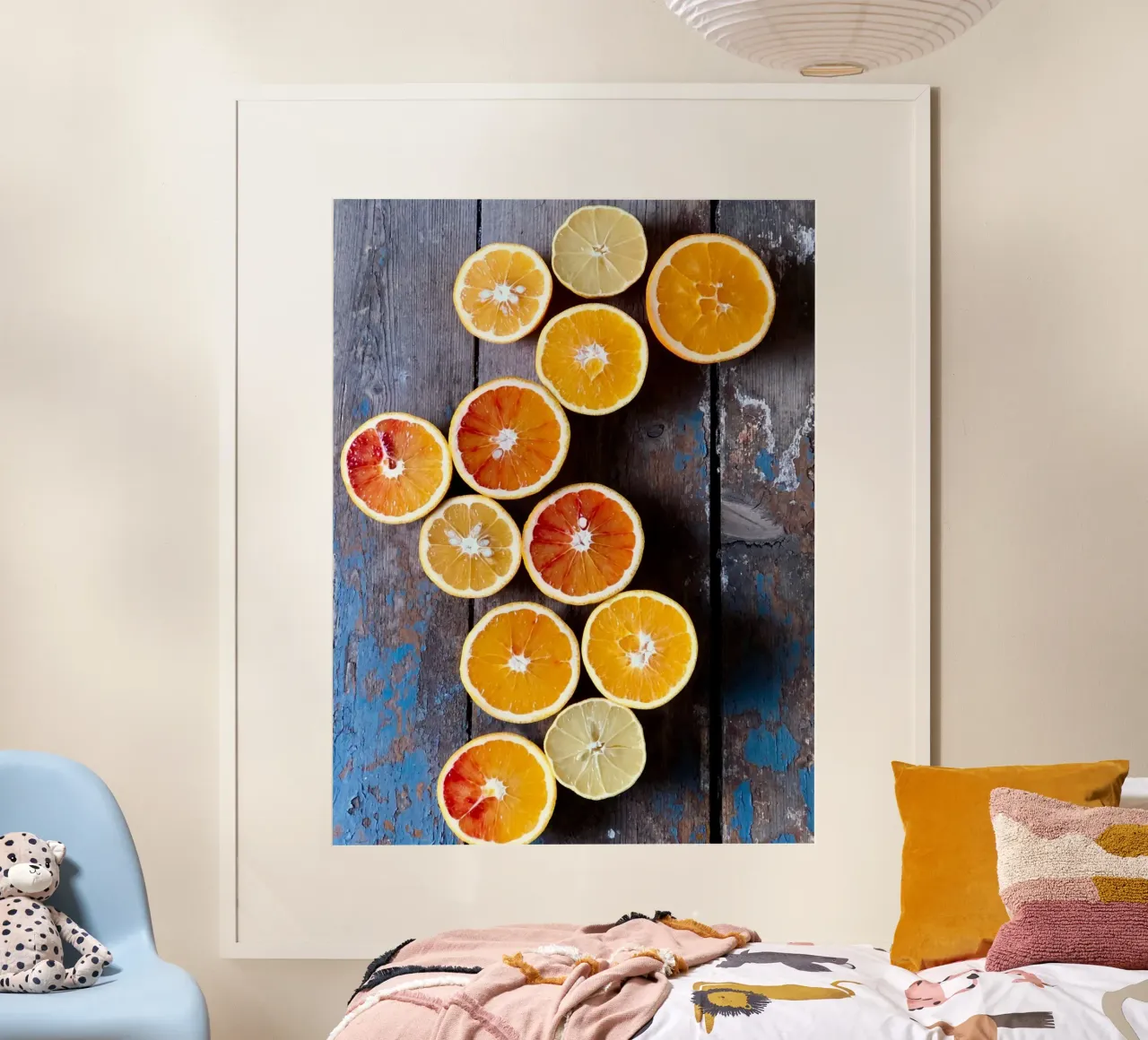 Tavola rustica per agrumi poster con telaio in alluminio da StillVibe Home