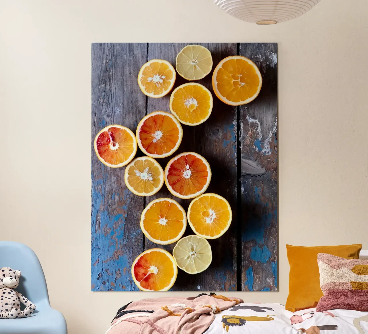 Tavola rustica per agrumi poster con telaio in alluminio da StillVibe Home