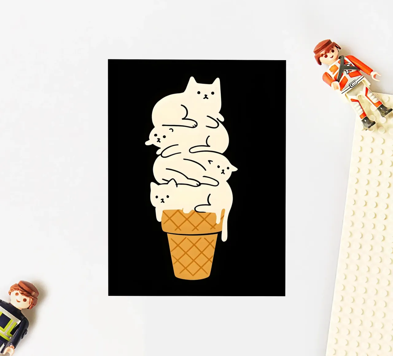 Cats as Ice Cream Cone sticker by 🥝 KIWI STORE