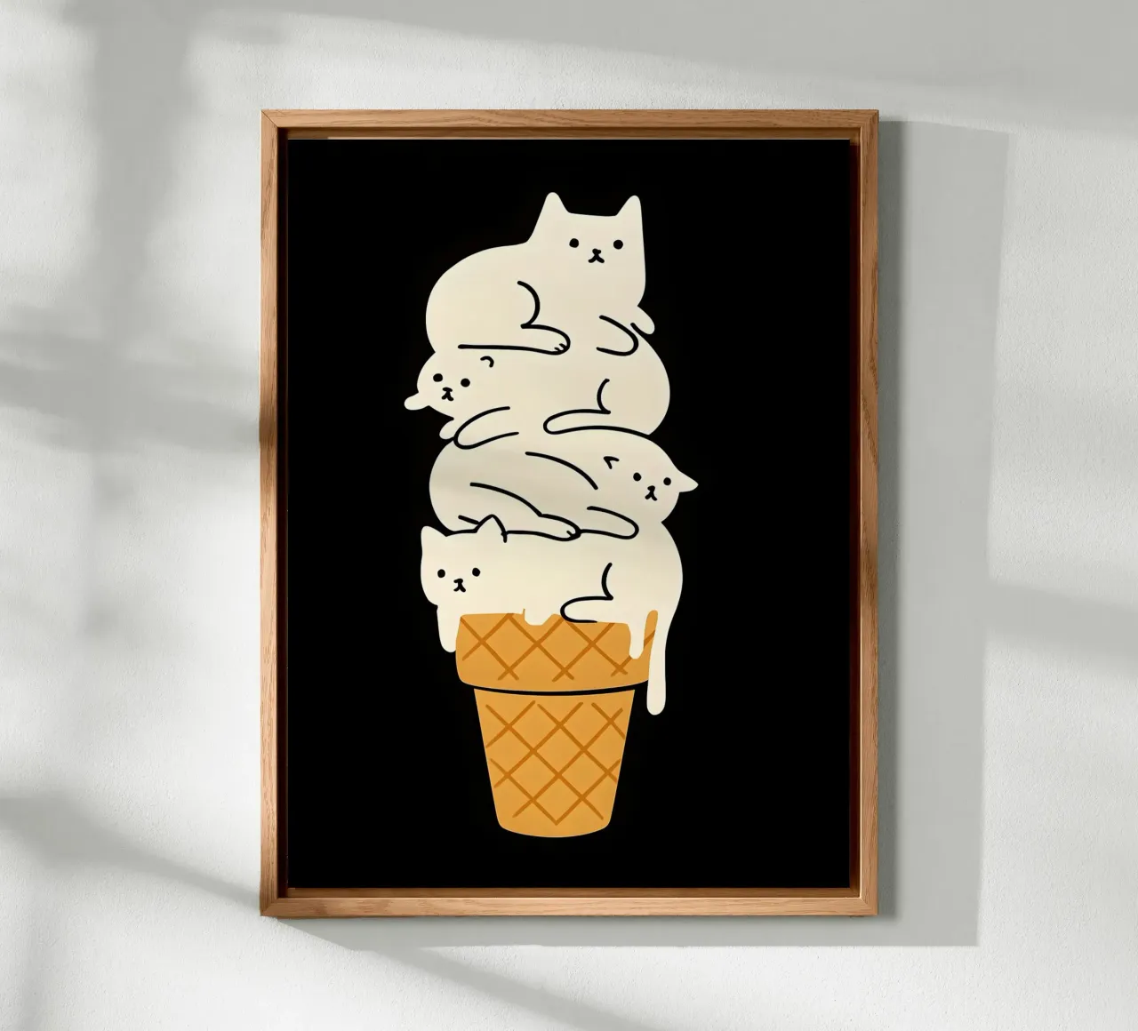 Cats as Ice Cream Cone forex plate by 🥝 KIWI STORE