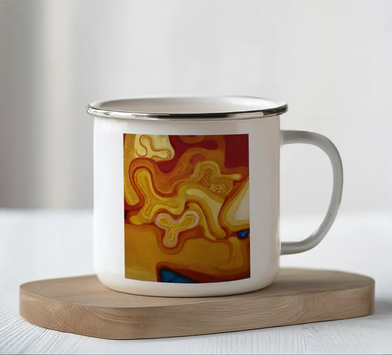 La forma dell'arancia, 1923 tazza in smalto da martina