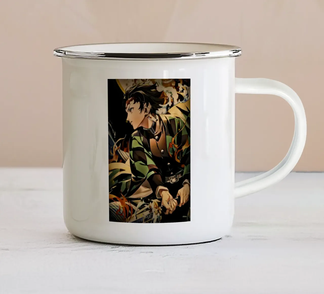 Demon Slayer - Tanjiro Kamado enamel mug by Lembayung art