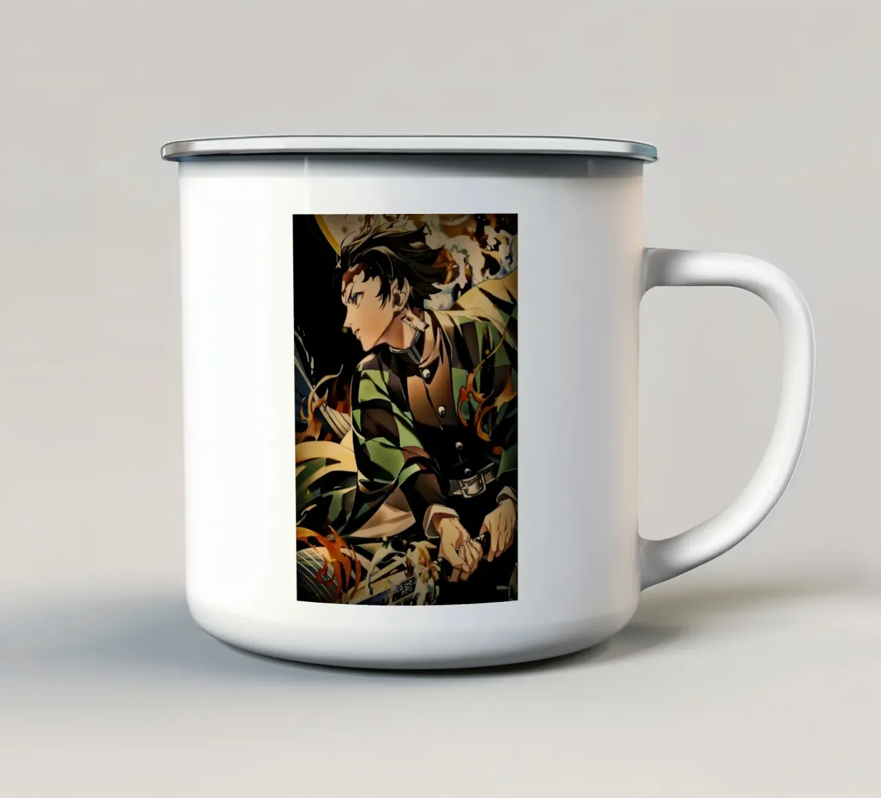 Demon Slayer - Tanjiro Kamado enamel mug by Lembayung art