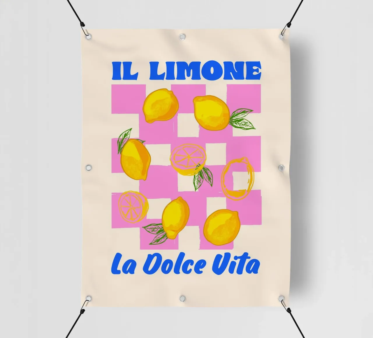Das La Dolce Vita Zitrone Retro PVC Plane von EDMPROJECT