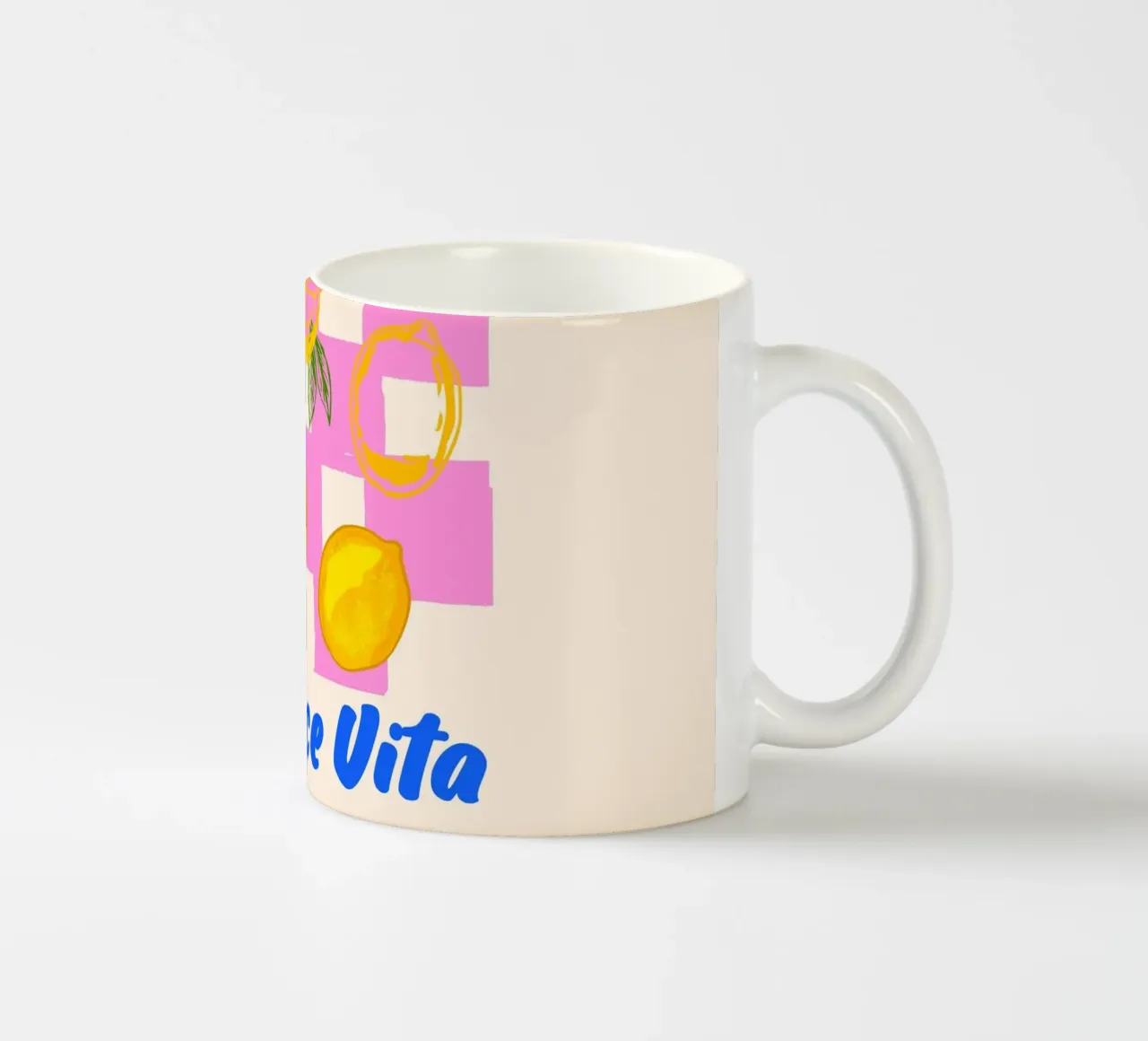 Das La Dolce Vita Zitrone Retro Keramik Tasse von EDMPROJECT