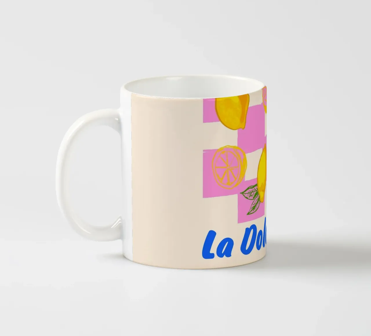 Das La Dolce Vita Zitrone Retro Keramik Tasse von EDMPROJECT