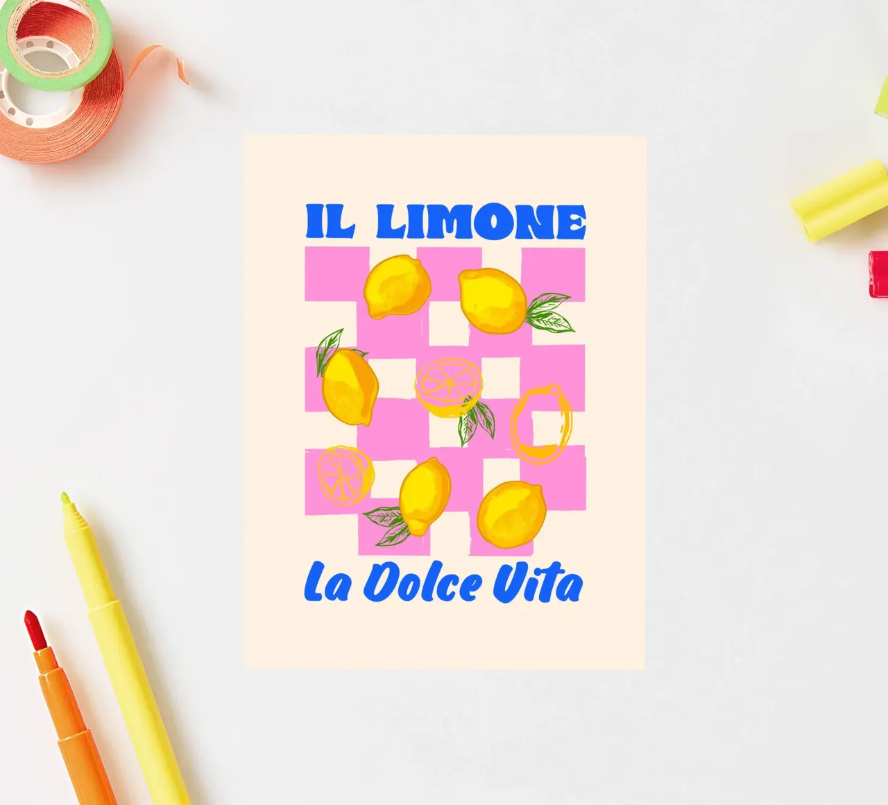 Das La Dolce Vita Zitrone Retro Sticker von EDMPROJECT