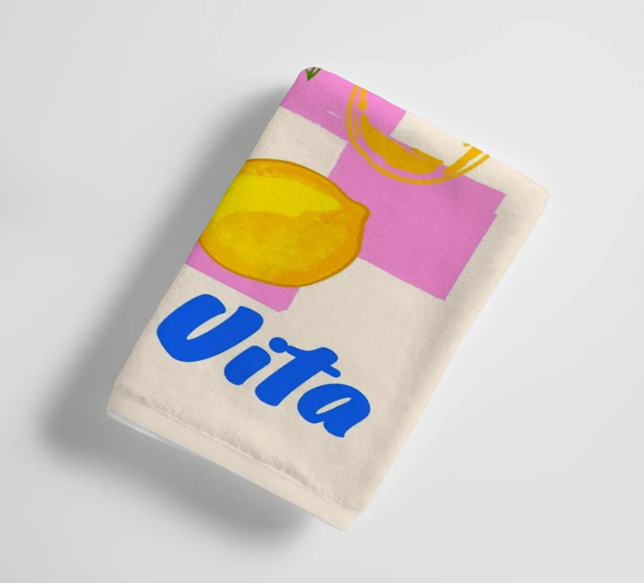 Das La Dolce Vita Zitrone Retro Handtuch von EDMPROJECT