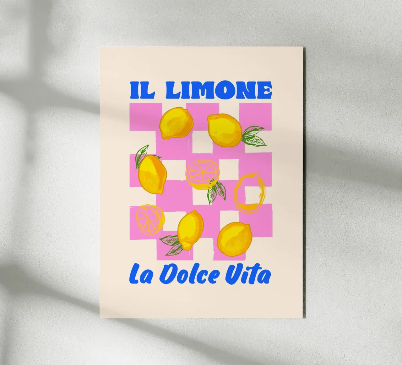 Das La Dolce Vita Zitrone Retro Alu-Dibond von EDMPROJECT