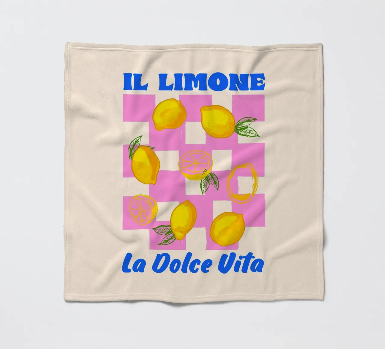 Das La Dolce Vita Zitrone Retro Fleecedecke von EDMPROJECT