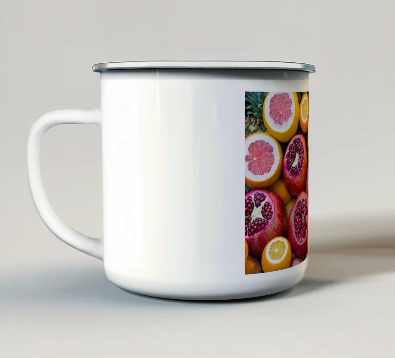 Citrus & Ruby emaille mok van StillVibe Home