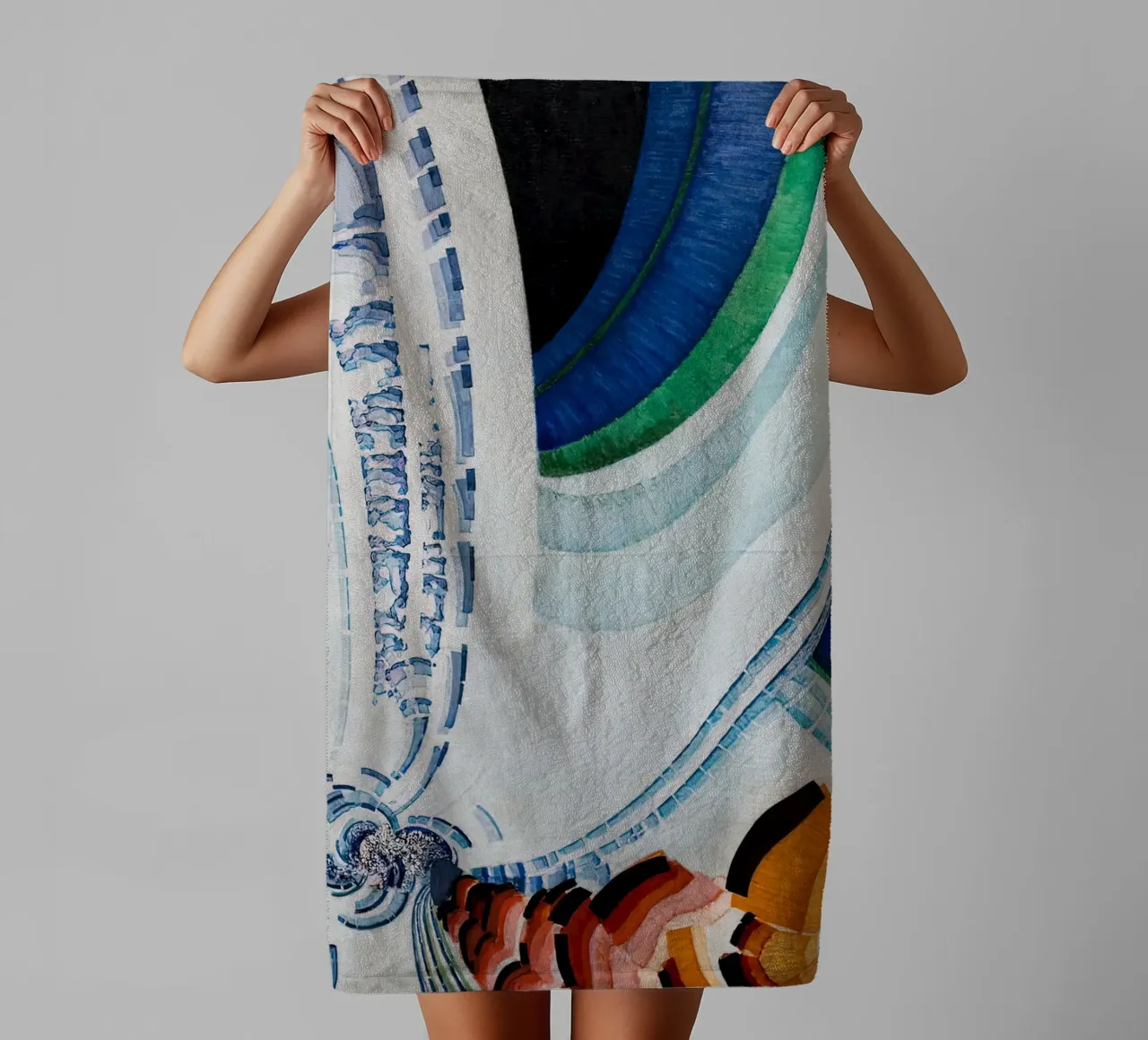 Lignes animees, 1920 towel by martina