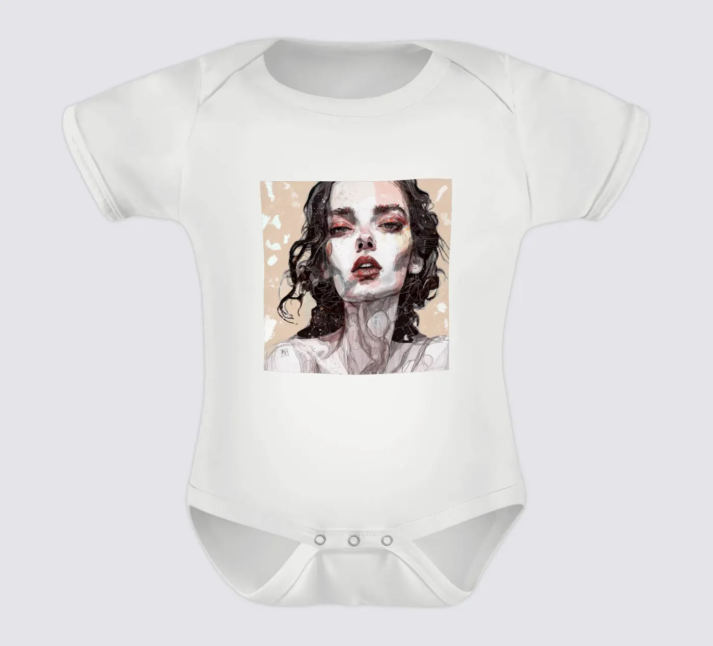 n u d e babyrompertje korte mouwen van Giulio Iurissevich