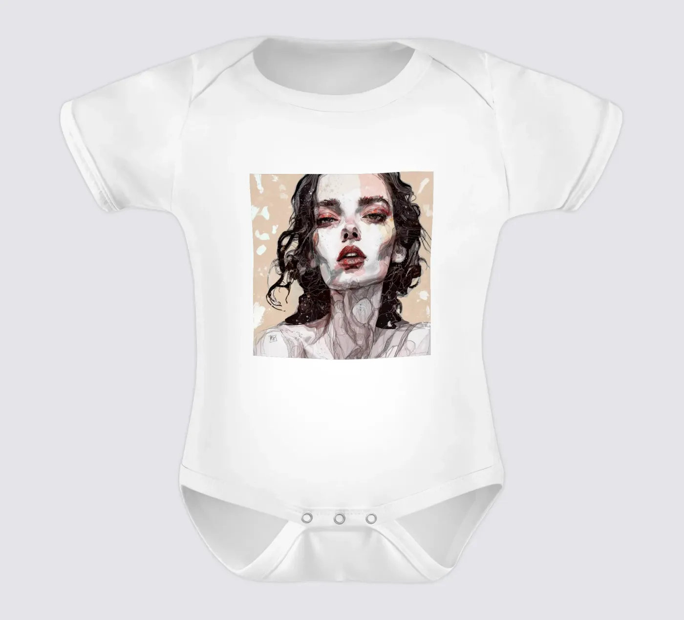 n u d e babyrompertje korte mouwen van Giulio Iurissevich