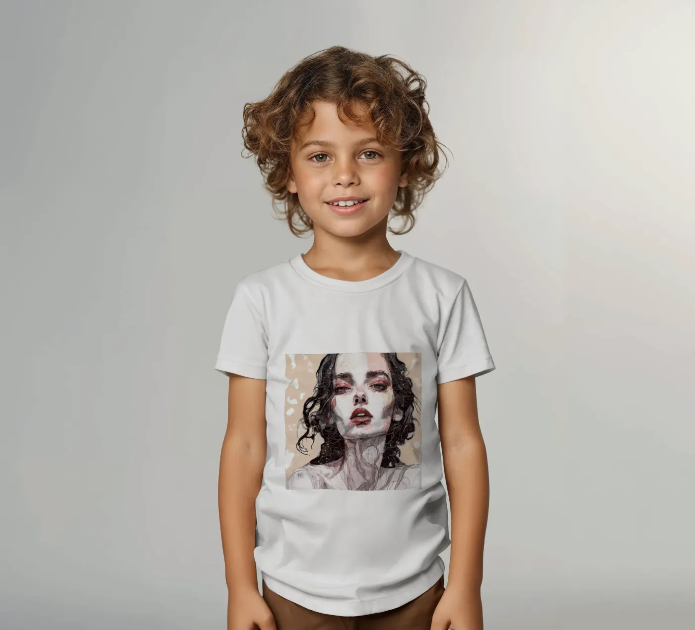 n u d e kinder t-shirt van Giulio Iurissevich