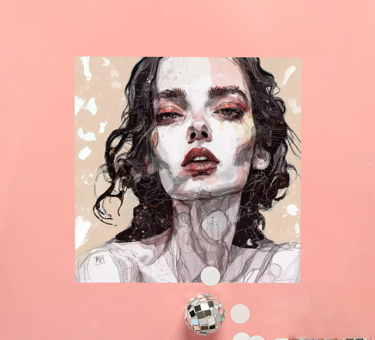 n u d e sticker van Giulio Iurissevich