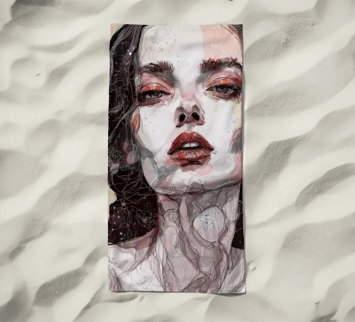n u d e beach towel by Giulio Iurissevich