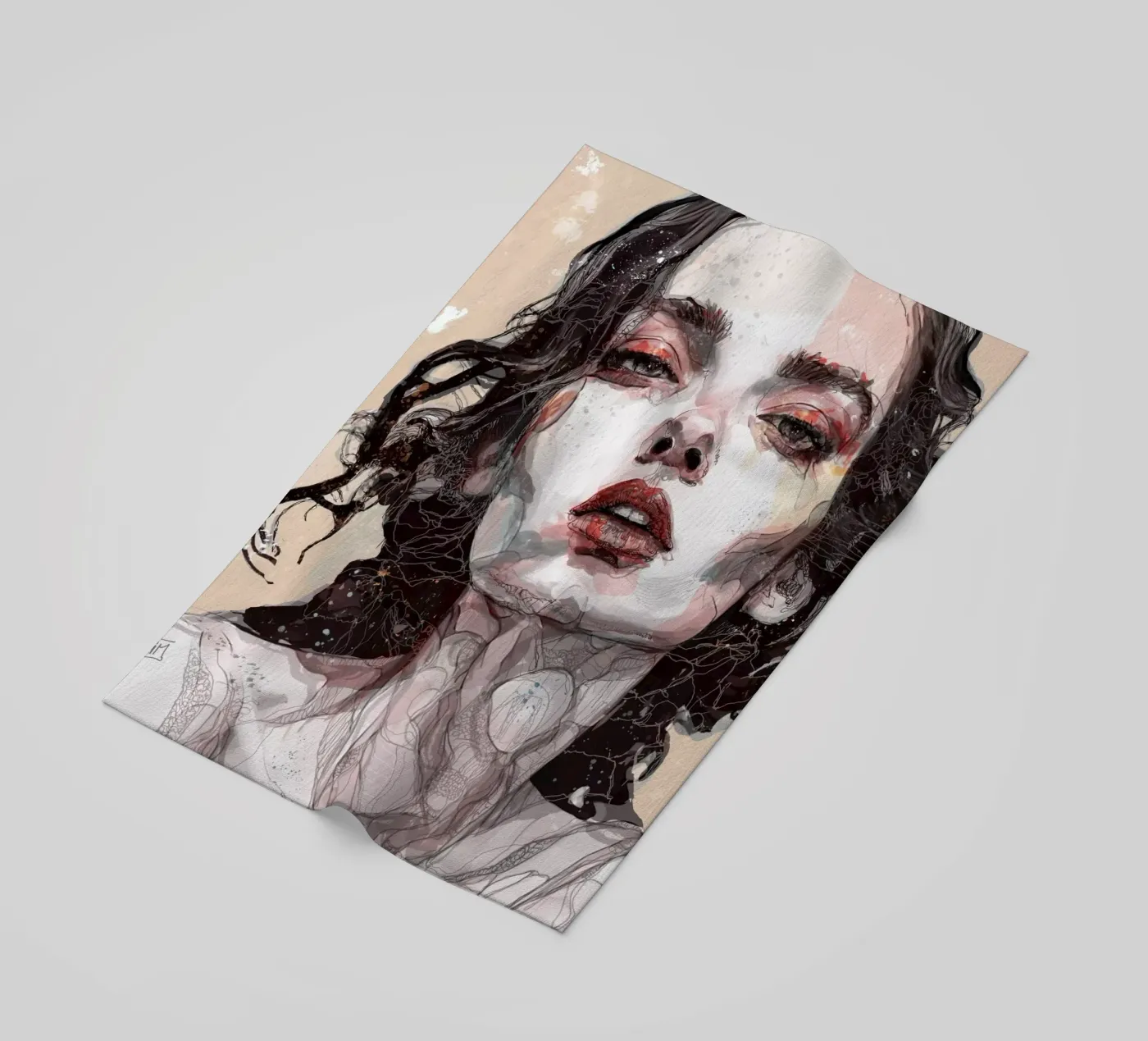 n u d e beach towel by Giulio Iurissevich