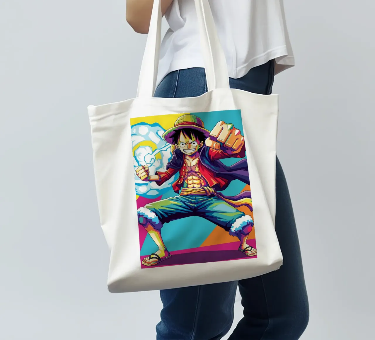 Monkey D Luffy - One Piece art (5) borsa in juta da Hantamrata